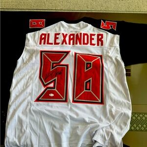 Signed XL Tampa Bay Buccaneers Throwback Kwon Alexander Jersey